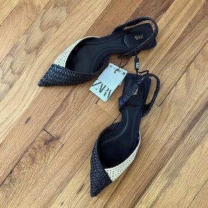 Woven Zara flats - New with tags!